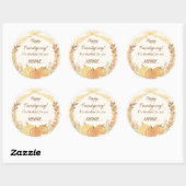 Friendsgiving Party Servies Rustiek Ronde Sticker (Vel)