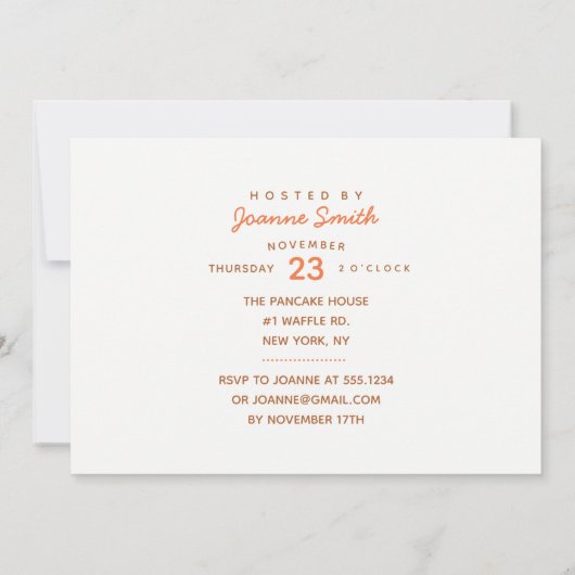 Friendsgiving Photo Invite Kaart (Achterkant)