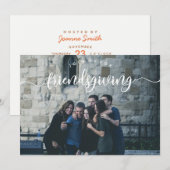 Friendsgiving Photo Invite Kaart (Voorkant / Achterkant)