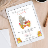 Friendsgiving Pie Eekhoorn Thanksgiving Kaart