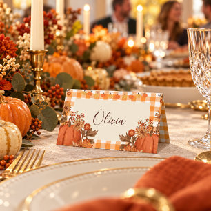 Friendsgiving Plaatskaart Thanksgiving Naamkaart Plaatskaartje