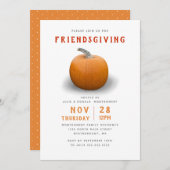 Friendsgiving Pompoen Modern Oranje Kaart (Voorkant / Achterkant)
