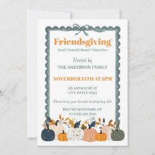 Friendsgiving Pompoen Uitnodiging