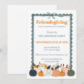 Friendsgiving Pompoen Uitnodiging (Voorkant / Achterkant)