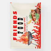 Friendsgiving Potluck BBQ Cook Off Thanksgiving Spandoek (Verticaal)