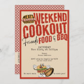 Friendsgiving Potluck BBQ & Football Thanksgiving Kaart (Voorkant / Achterkant)