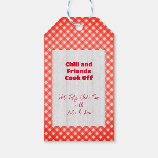 Friendsgiving Potluck Chili Cook Off Thanksgiving Cadeaulabel (Voorkant)