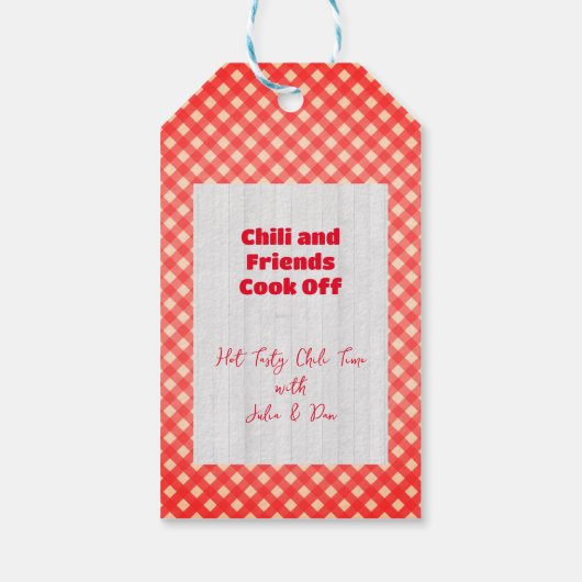 Friendsgiving Potluck Chili Cook Off Thanksgiving Cadeaulabel (Achterkant)