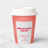 Friendsgiving Potluck Chili Cook Off Thanksgiving Papieren Bekers (Achterkant)