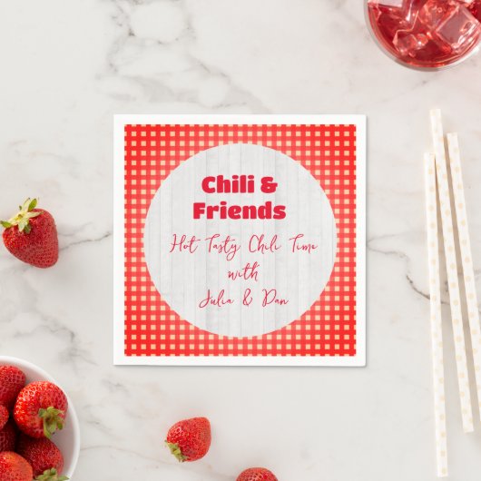 Friendsgiving Potluck Chili Cook Off Thanksgiving Servet (Insitu)