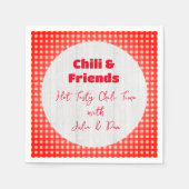 Friendsgiving Potluck Chili Cook Off Thanksgiving Servet (Voorkant)