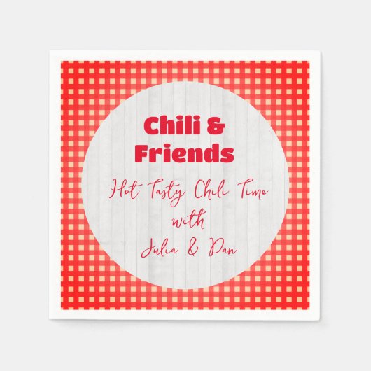 Friendsgiving Potluck Chili Cook Off Thanksgiving Servet (Voorkant)