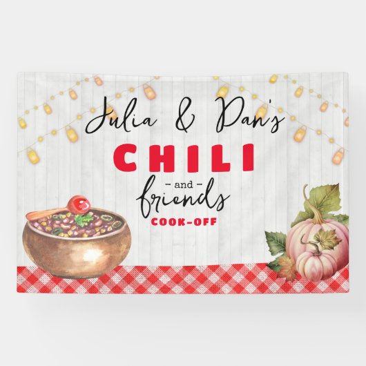 Friendsgiving Potluck Chili Cook Off Thanksgiving Spandoek (Horizontaal)