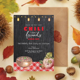 Friendsgiving Potluck Chili Kook Off Thanksgiving Kaart