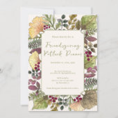 Friendsgiving Potluck Diner Uitnodiging (Voorkant)