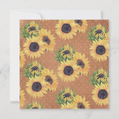 Friendsgiving Potluck Diner Zonnebloem Pompoen Kaart (Achterkant)