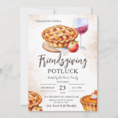 Friendsgiving Potluck Feest Kaart (Voorkant)