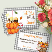 Friendsgiving Potluck Free Drink Card Kortingskaartje