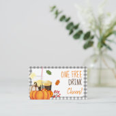 Friendsgiving Potluck Free Drink Card Kortingskaartje (Staand voorkant)