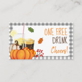 Friendsgiving Potluck Gratis Drinkkaart Kortingskaartje (Voorkant)