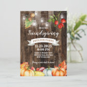 Friendsgiving potluck kaart (Staand voorkant)