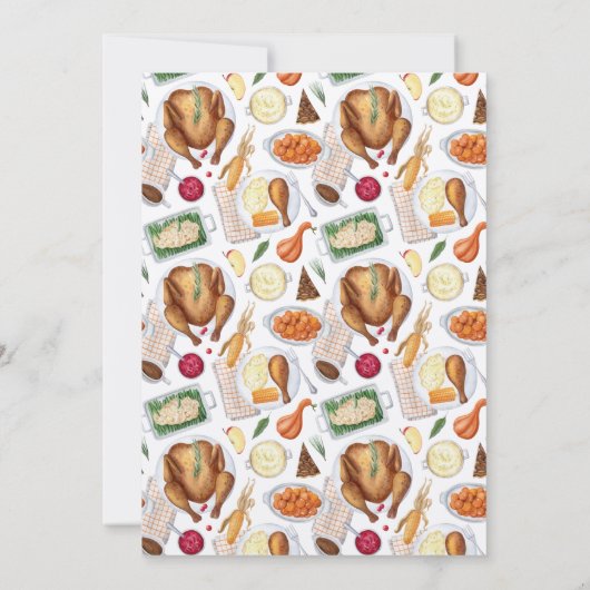 Friendsgiving Potluck Kaart (Achterkant)