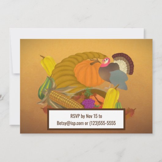 Friendsgiving Potluck Kaart (Achterkant)