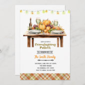 Friendsgiving Potluck party Invitation Kaart (Voorkant / Achterkant)