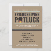 Friendsgiving Potluck Party Uitnodiging (Voorkant)