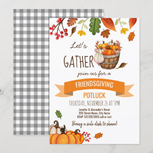 Friendsgiving Potluck uitnodiging