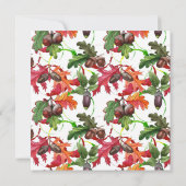 Friendsgiving Potluck Waterverf Floral Kaart (Achterkant)