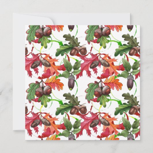 Friendsgiving Potluck Waterverf Floral Kaart (Achterkant)