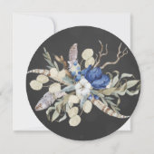 Friendsgiving Potluck Waterverf Floral Kaart (Achterkant)