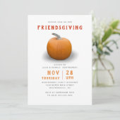 Friendsgiving Pumpkin Modern Kaart (Staand voorkant)