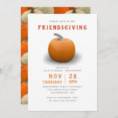 Friendsgiving Pumpkin Modern Kaart (Voorkant / Achterkant)