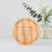 Friendsgiving Pumpkin Thanksgiving Uitnodiging (Staand voorkant)