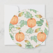 Friendsgiving Pumpkin Thanksgiving Uitnodiging (Achterkant)