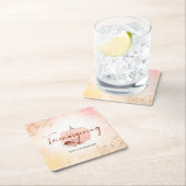 Friendsgiving Roos Gold Glitter Pumpkin Kartonnen Onderzetters (Insitu)