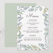 Friendsgiving Rustieke Thanksgiving Diner Menu (Voorkant / Achterkant)