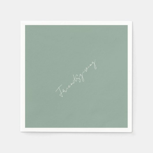 Friendsgiving Sage Cocktail Servet (Voorkant)