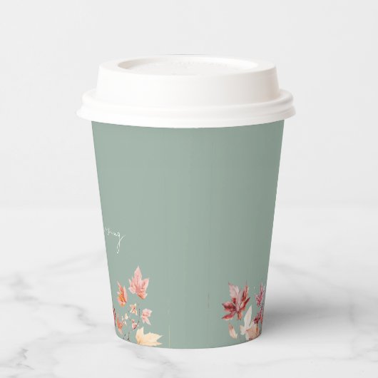 Friendsgiving Sage Thanksgiving Papieren Bekers (Links)