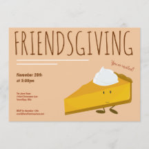 Friendsgiving Smiling Pumpkin Pie Slice Holiday