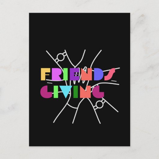 Friendsgiving Squad: Dankbaar & Verzameld Briefkaart (Voorkant)