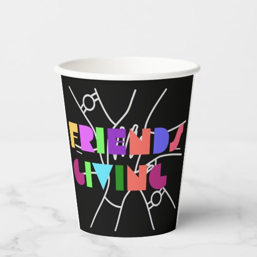 Friendsgiving Squad: Dankbaar & Verzameld Papieren Bekers (Voorkant)