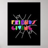 Friendsgiving Squad: Dankbaar & Verzameld Poster (Voorkant)