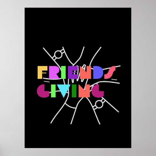 Friendsgiving Squad: Dankbaar & Verzameld Poster (Voorkant)