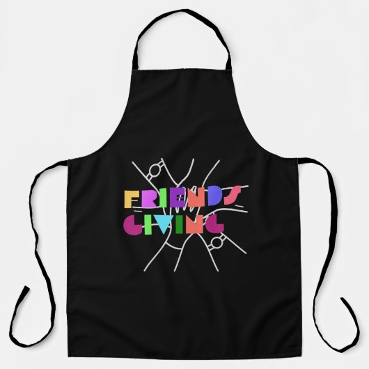 Friendsgiving Squad: Dankbaar & Verzameld Schort (Voorkant)