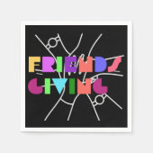 Friendsgiving Squad: Dankbaar & Verzameld Servet (Voorkant)