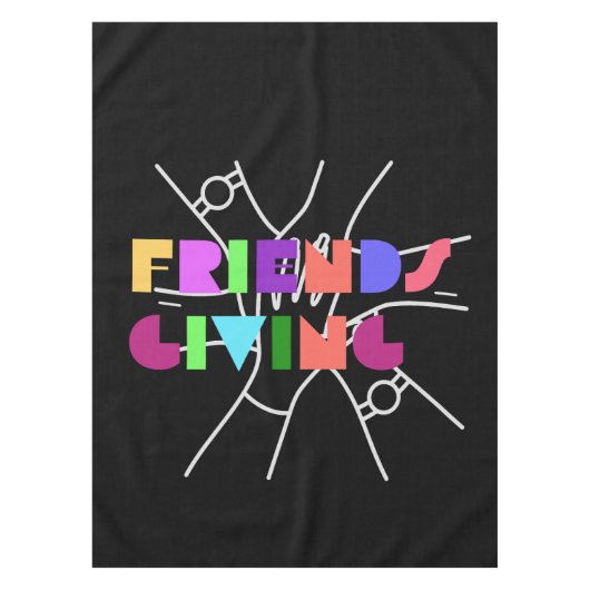 Friendsgiving Squad: Dankbaar & Verzameld Tafelkleed (Voorkant)