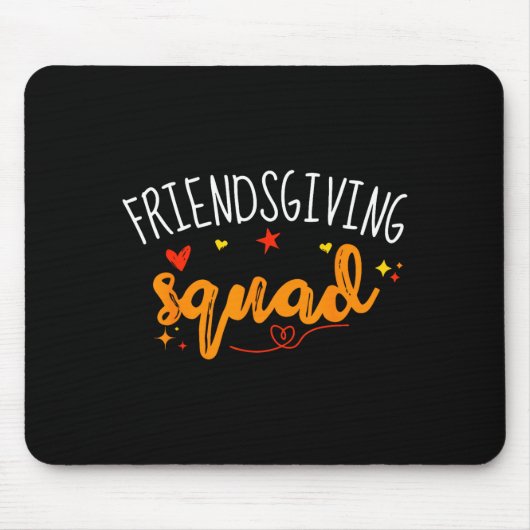 Friendsgiving Squad Funny Thanksgiving Friendship Muismat (Voorkant)